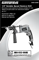 Preview for 1 page of Genesis GHD1260B Operator'S Manual