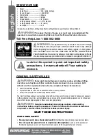 Preview for 2 page of Genesis GJS500 Operator'S Manual