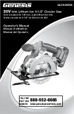 Preview for 1 page of Genesis GLCS2055A Operator'S Manual