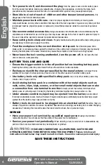 Preview for 4 page of Genesis GLIW20AK Operator'S Manual