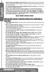 Preview for 6 page of Genesis GLIW20AK Operator'S Manual