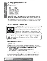 Preview for 2 page of Genesis GLMT12 Operator'S Manual