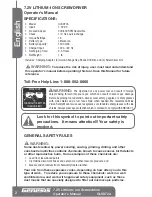 Preview for 2 page of Genesis GLSD72A Operator'S Manual