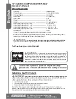 Предварительный просмотр 2 страницы Genesis GMSDR1015LC Operator'S Manual