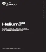 Preview for 1 page of Genesis Helium 400BT Quick Installation Manual