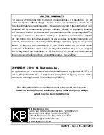 Preview for 36 page of Genesis KBWA-21D Installation And Operation Manual