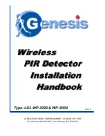 Предварительный просмотр 1 страницы Genesis LG2 WP-3020 Installation Handbook