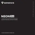 Genesis NEON 750 Quick Installation Manual preview