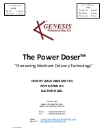 Preview for 1 page of Genesis Power Doser CATTLE Manual