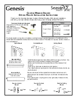 Предварительный просмотр 1 страницы Genesis Season Vue Shades Installation Instructions