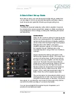 Preview for 3 page of Genesis ServoSub 4/8 Setup And Owners Manual