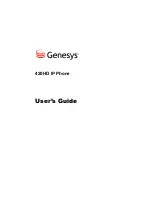 Предварительный просмотр 1 страницы Genesys AudioCodes 420HD User Manual