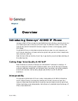 Предварительный просмотр 11 страницы Genesys AudioCodes 420HD User Manual