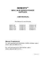 Предварительный просмотр 1 страницы Genesys GEN10-240 User Manual