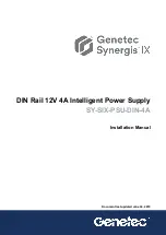 Preview for 1 page of Genetec Synergis IX SY-SIX-PSU-DIN-4A Installation Manual