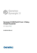 Preview for 1 page of Genetec Synergis IX SY-SIX-PX8 Installation Manual