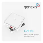 Genexis FiberTwist G2110 Installation Manual предпросмотр