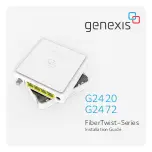 Genexis FiberTwist G2420 Installation Manual предпросмотр