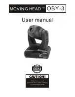 Preview for 1 page of GENI MOVING HEAD OBY-3 User Manual