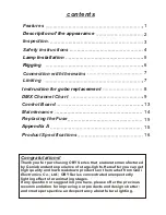 Preview for 2 page of GENI MOVING HEAD OBY-3 User Manual