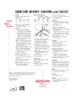 Preview for 2 page of Genicom 3810S Specifications