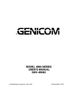 Genicom 4800 series User Manual предпросмотр