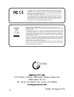 Предварительный просмотр 32 страницы Genie CCTV HDMC221 User Manual