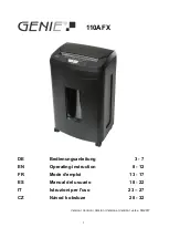 Genie 110AFX Operating Instruction preview