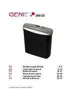 Genie 245CD Instruction Manual preview