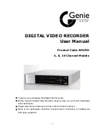 Genie BDVRH User Manual preview