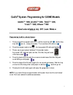 Предварительный просмотр 5 страницы Genie Car2U System Programming Manual