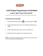 Предварительный просмотр 7 страницы Genie Car2U System Programming Manual