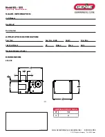 Предварительный просмотр 2 страницы Genie GCL-GCX Specifications