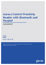 Предварительный просмотр 1 страницы Genie GDG800BT User Manual