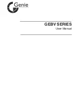 Genie GEBV series User Manual предпросмотр