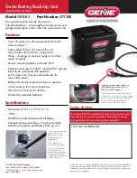 Preview for 2 page of Genie Genie battery back-up unit GBB-BX Specifications And Data