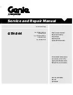 Preview for 1 page of Genie GTH-844 Service And Repair Manual