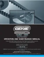 Genie INTELLIG 1000 3024 Operation And Maintenance Manual preview