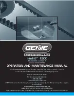 Preview for 1 page of Genie IntelliG 1200 4024 Operation And Maintenance Manual