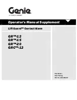 Genie Lift Guard GR-12 Operator'S Manual Supplement preview