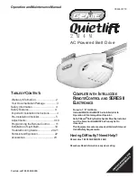 Genie Quietlift 2M Operation And Maintenance Manual предпросмотр