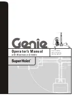 Genie SUPER HOIST Operator'S Manual preview