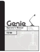 Genie TZ-50 Operator'S Manual preview