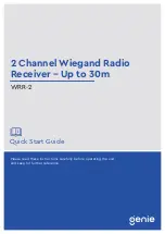 Предварительный просмотр 1 страницы Genie WRR-2 Quick Start Manual