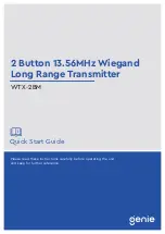 Preview for 1 page of Genie WTX-2BM Quick Start Manual