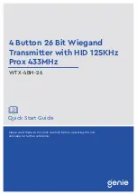Genie WTX-4BH-26 Quick Start Manual preview
