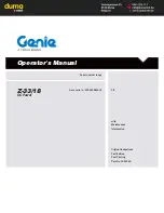 Preview for 1 page of Genie Z-33/18 Operator'S Manual