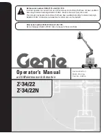 Preview for 1 page of Genie Z-34/22 Operator'S Manual