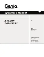 Preview for 1 page of Genie Z-40/23N Operator'S Manual