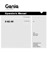 Preview for 1 page of Genie Z-40 Operator'S Manual